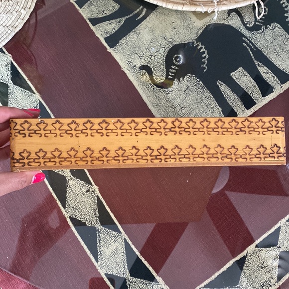 Vintage Pyrography Fruit Trinket Wooden Box - Picture 8 of 15